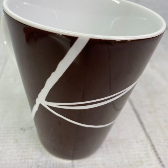 Home Target DUSK Brown Chocolate Geometric Leaves Stoneware 14oz Cups Mugs Set 4 - Picture 14 of 16